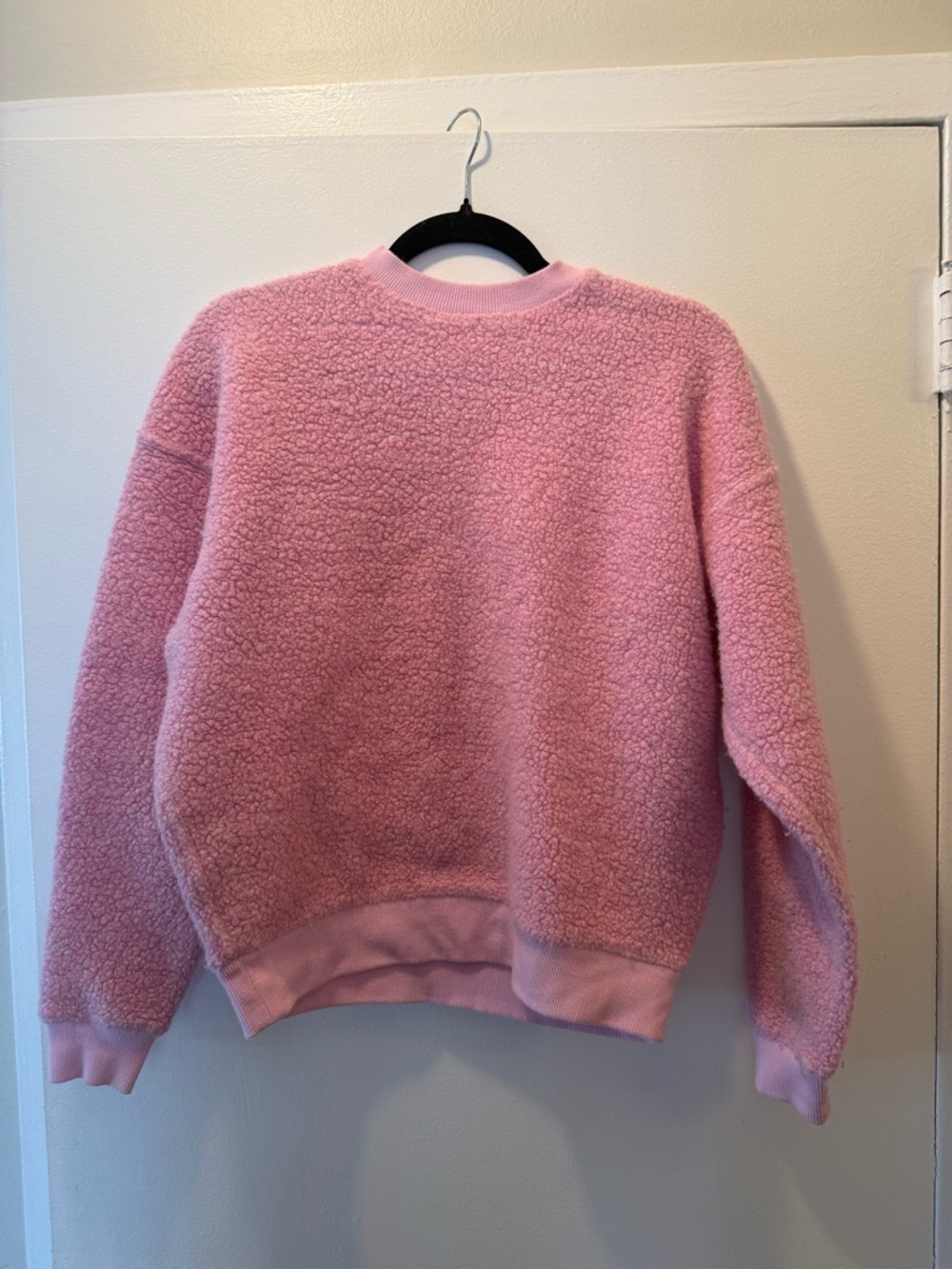 Outdoor Voices Pink Sherpa Crewneck Pullover